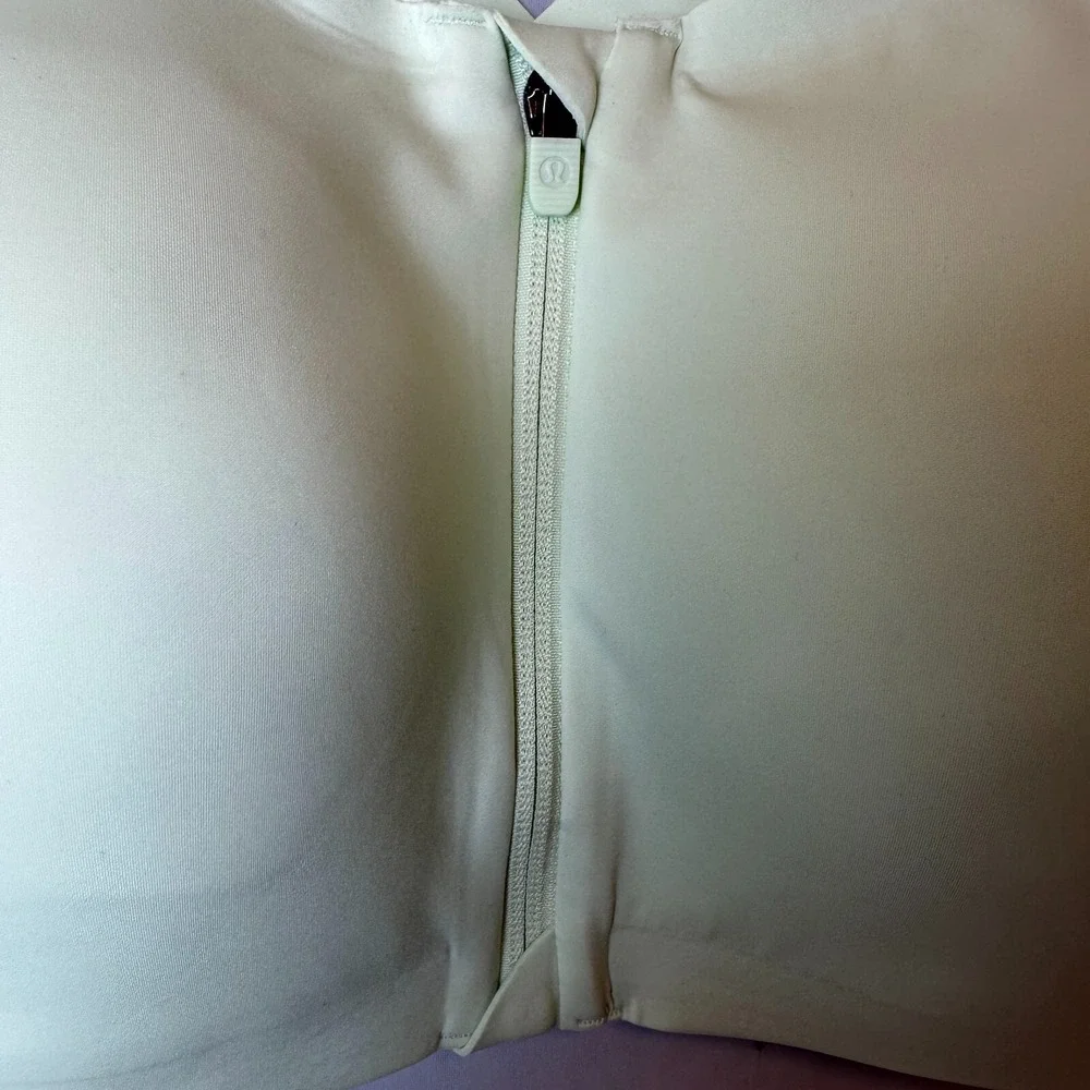 Lululemon Bra Womens 32C Green Sports Enlite Front Zip High Support Running - Picture 6 of 13